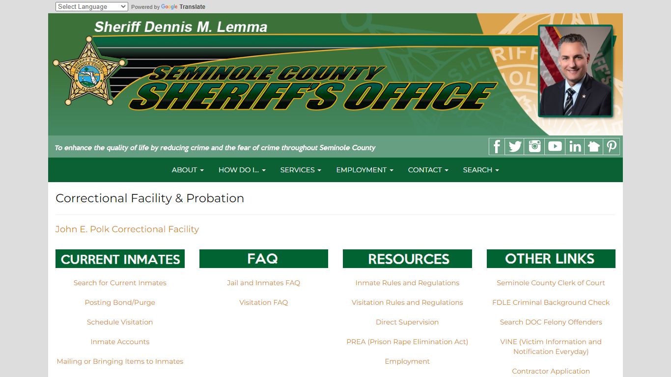 Correctional Facility & Probation - Seminole County Sheriff's Office