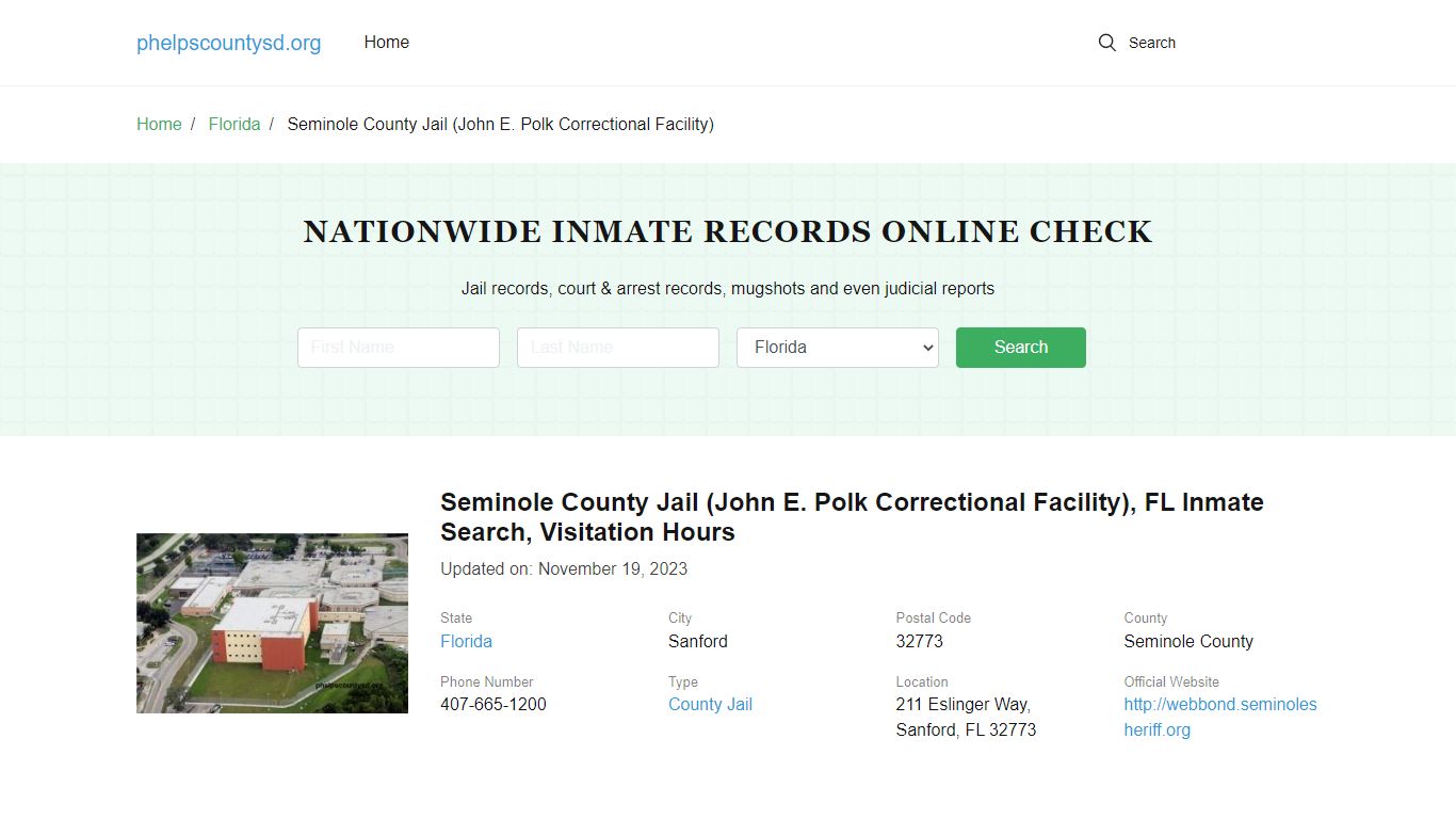 Seminole County Jail (John E. Polk Correctional Facility ...